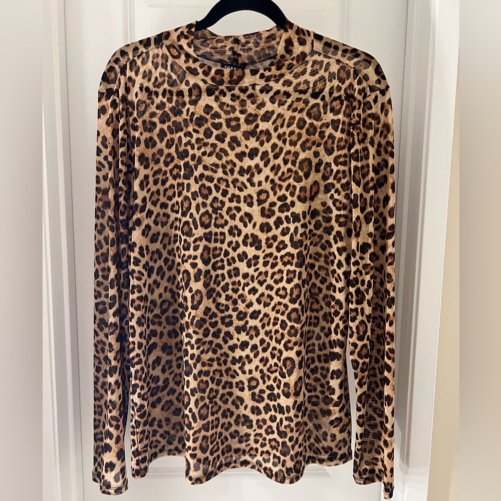Torrid Animal Print Long Sleeve Top See Through